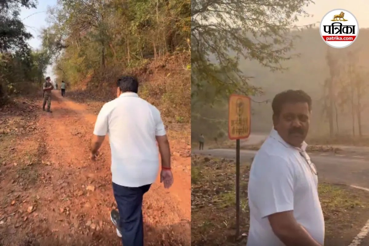 नक्सलियों के गढ़ में गृहमंत्री की पैदल एंट्री (photo source- Patrika)