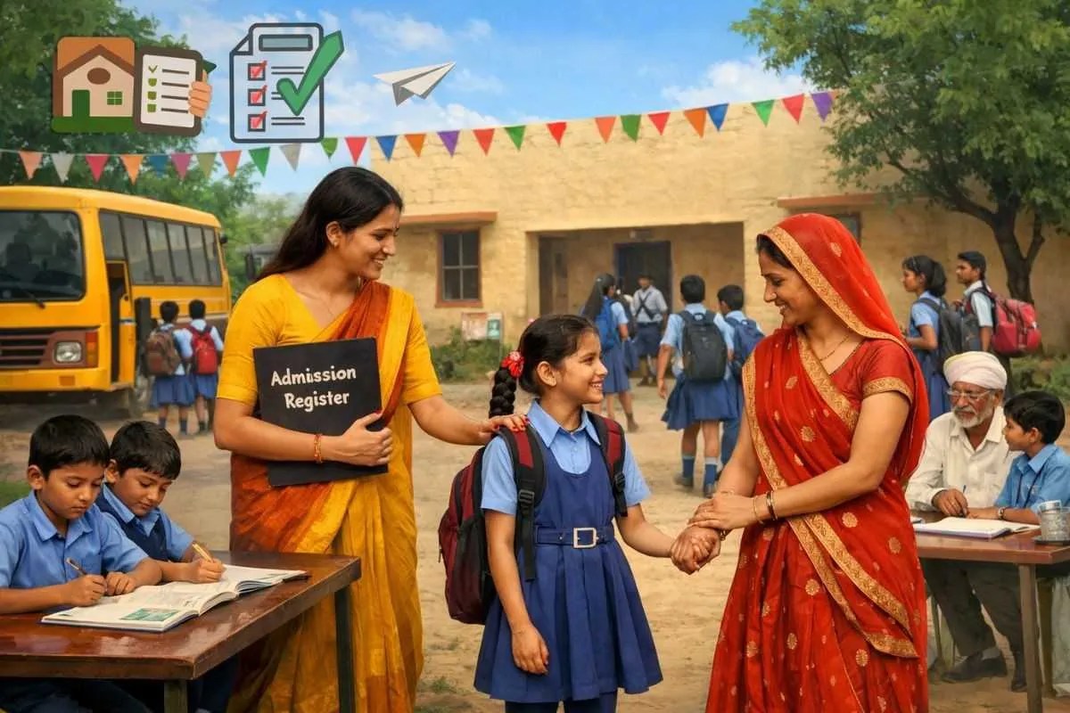 सरकारी स्कूलों में आज से प्रवेशोत्सव शुरू, फोटो मेटा एआइ