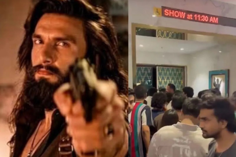 Dhurandhar 2 second half shows cancelled dlf mall noida people uproar police had to set up barricades