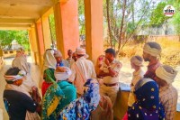 Dungarpur land dispute Murder Angry family members staged a protest Postmortem of dead body was not allowed