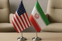 Iran and America National flags