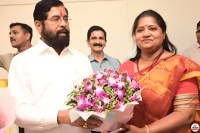 Jyoti Waghmare with Eknath Shinde