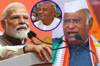 PM Modi, HD Deve Gowda and Mallikarju Kharge