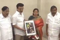 Former TVK leader Ranjana Nachiyaar meets Tamil Nadu CM MK Stalin after joining DMK