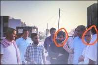 रिश्वत के आरोपी पिता-पुत्र गोले घेरे में, फोटो - पत्रिका