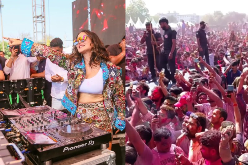 Sunny Leone In Jaipur On Holi Fest 2026