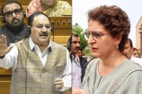Union Minister JP Nadda and Priyanka Gandhi
