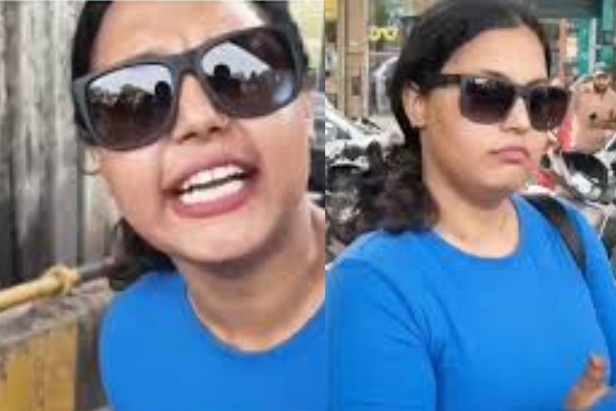 Jaipur Girl Smashes Boy Bike with Brick in Road Rage Dares Him to Call Anyone
