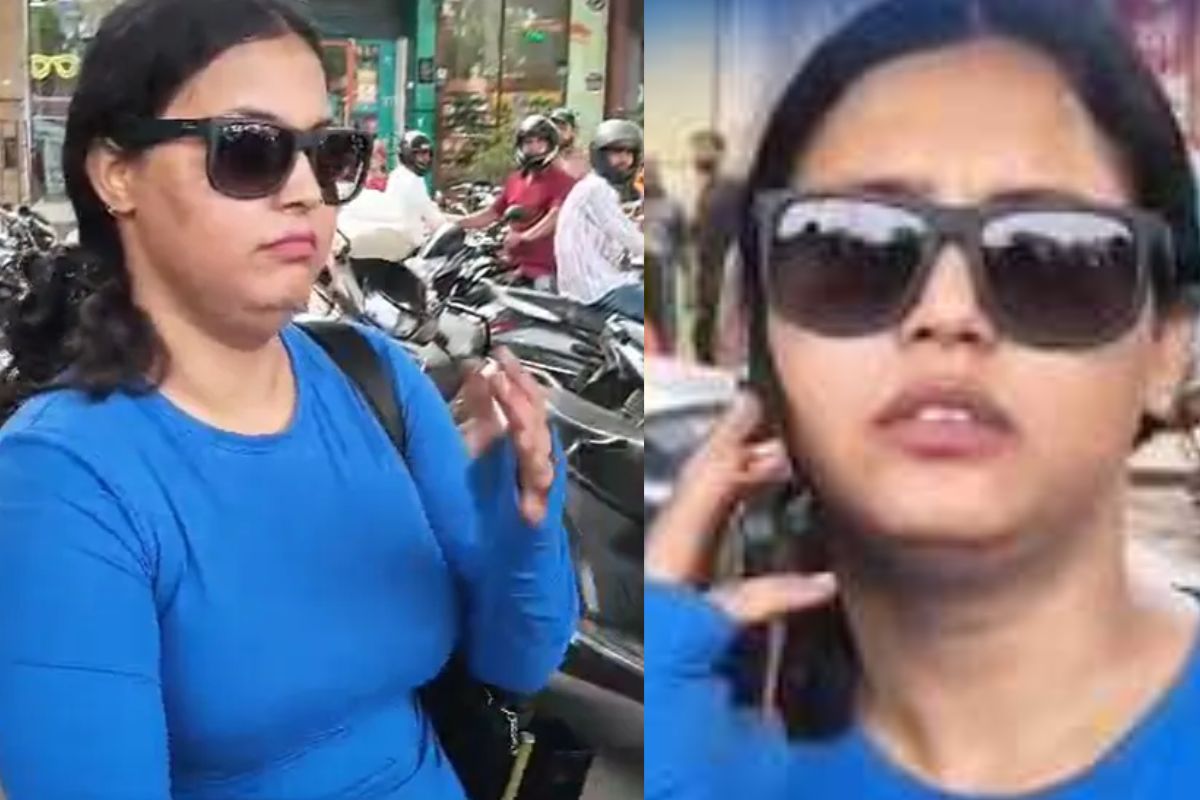 Jaipur Girl Smashes Boy Bike with Brick in Road Rage Dares Him to Call Anyone
