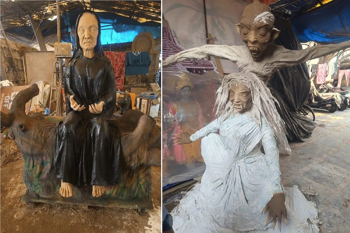 फिल्मी अंदाज़ में होलिका दहन! कालीबाड़ी चौक पर ‘मुंज्या’ की झलक, रायपुर में 20 से ज्यादा बिकीं प्रतिमाएं(photo-patrika)