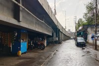 Encroachment under the overbridge has increased the problem, even the ambulance has to make a detour.