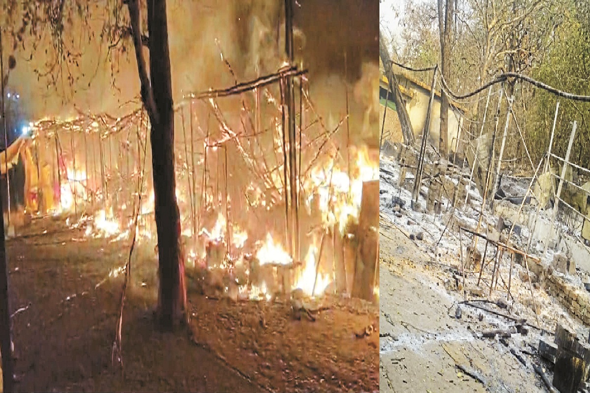 CG News: घटारानी मंदिर में लगी भीषण आग, 10 दुकानें जलकर खाक