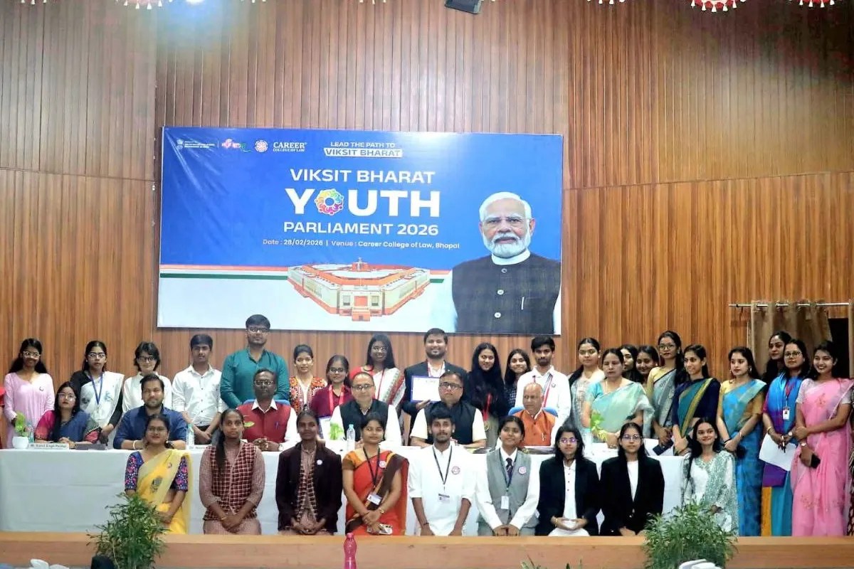 Vikas Bharat Youth Parliament at Career College of Law Bhopal on 50 Years of Emergency theme mp news