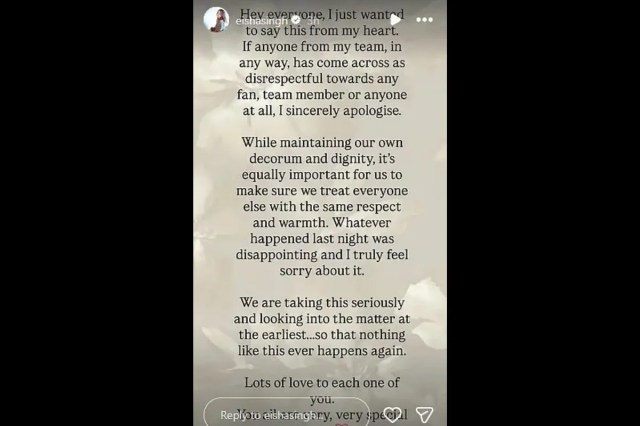 Eisha Singh shares story apologising to her fans