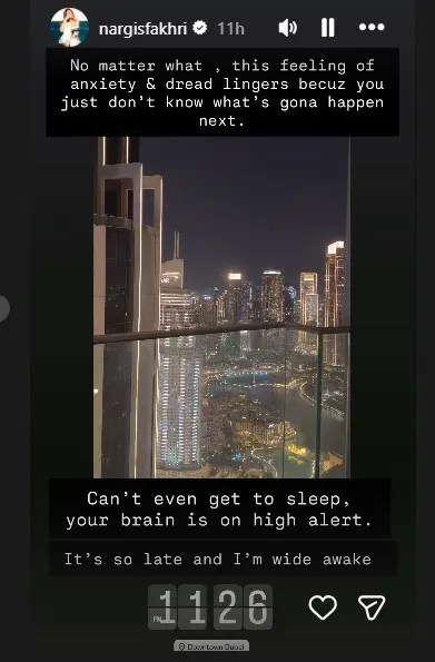 Nargis Fakhri battles sleepless nights in Dubai amid US-Iran conflict