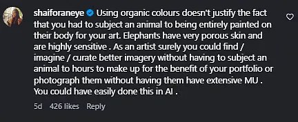 Russian photographer paints elephant pink in Jaipur for photoshoot