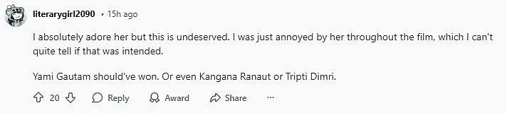 Kriti Sanon Best Actress Award Controversy