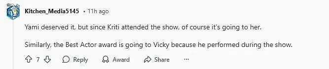 Kriti Sanon Best Actress Award Controversy