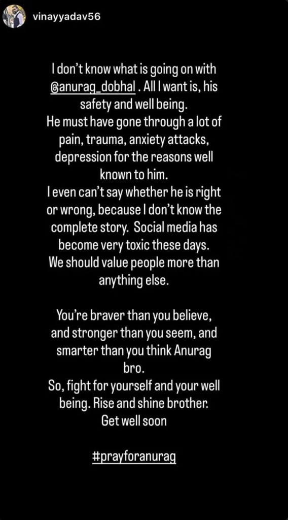 Anurag Dobhal Manager Big Statement