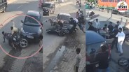 moradabad car accident nine injured