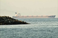Oil tanker ship in Strait of Hormuz