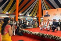 Pali Rajasthan women entrepreneur, Falna boutique business story, Aruna Suthar success story, Rajeevika Rajasthan SHG women, Bikaner House Delhi exhibition Rajasthan, CM Bhajanlal Sharma interaction, Lakhpati Didi Rajasthan, Rajasthan women self help group, rural women entrepreneurship India, handicraft applique work Rajasthan, boutique business India women, Rajasthan livelihood mission success, women empowerment Rajasthan story, small business success Rajasthan, local to global Rajasthan products