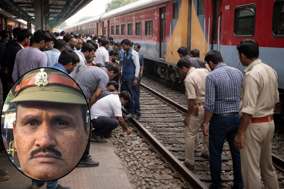 मृतक की फाइल फोटो ट्रेन और स्टेशन फोटो जेनरेट AI