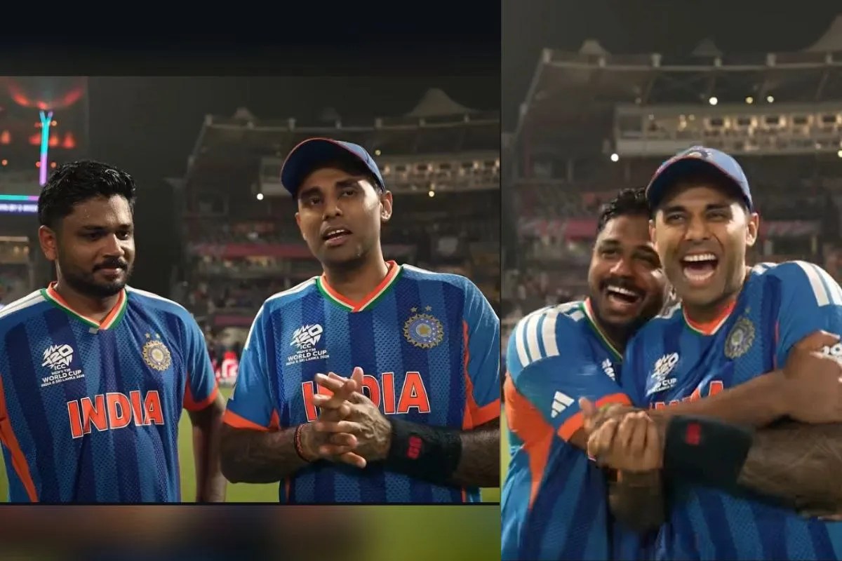 Sanju Samson vs West Indies 97 runs, Suryakumar Yadav Sanju Samson viral video, Rulayega kya pagle Sanju Samson, BCCI dressing room video India vs West Indies, Sanju Samson emotional celebration, India vs England Semi Final T20 World Cup 2026, Sanju Samson record chase.