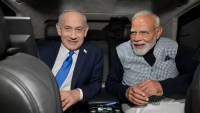 Indian PM Narendra Modi with Israeli PM Benjamin Netanyahu
