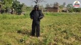 sambhal farmer dresses as bear to save crops