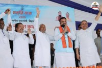 भागलपुर में समृद्धि यात्रा के दौरान नीतीश कुमार, सम्राट चौधरी, विजय चौधरी, दिलीप जायसवाल और अन्य