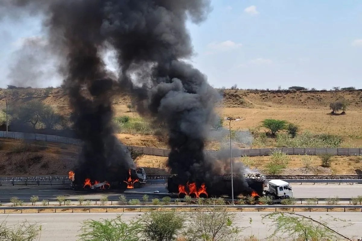 trailer fire accident