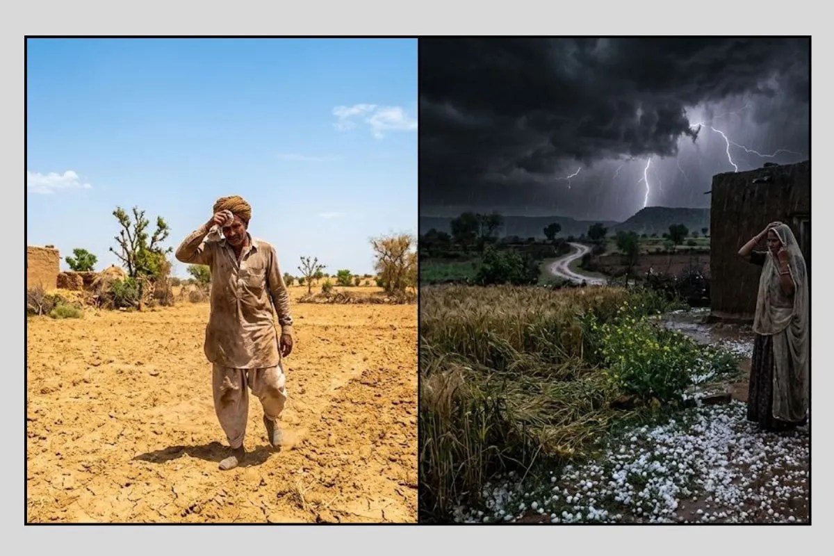 अलवर के मौसम को दिखाती एआई की मदद से तैयार तस्वीर