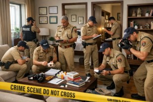 सांकेतिक तस्वीर जांच करती पुलिस