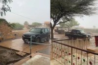 Rajasthan weather update Heavy Rain in Several Districts Hailstorm in Jaisalmer for 15 Minutes