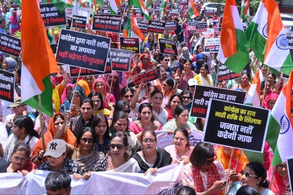 Mahila vadan akrosh rally in jaipur