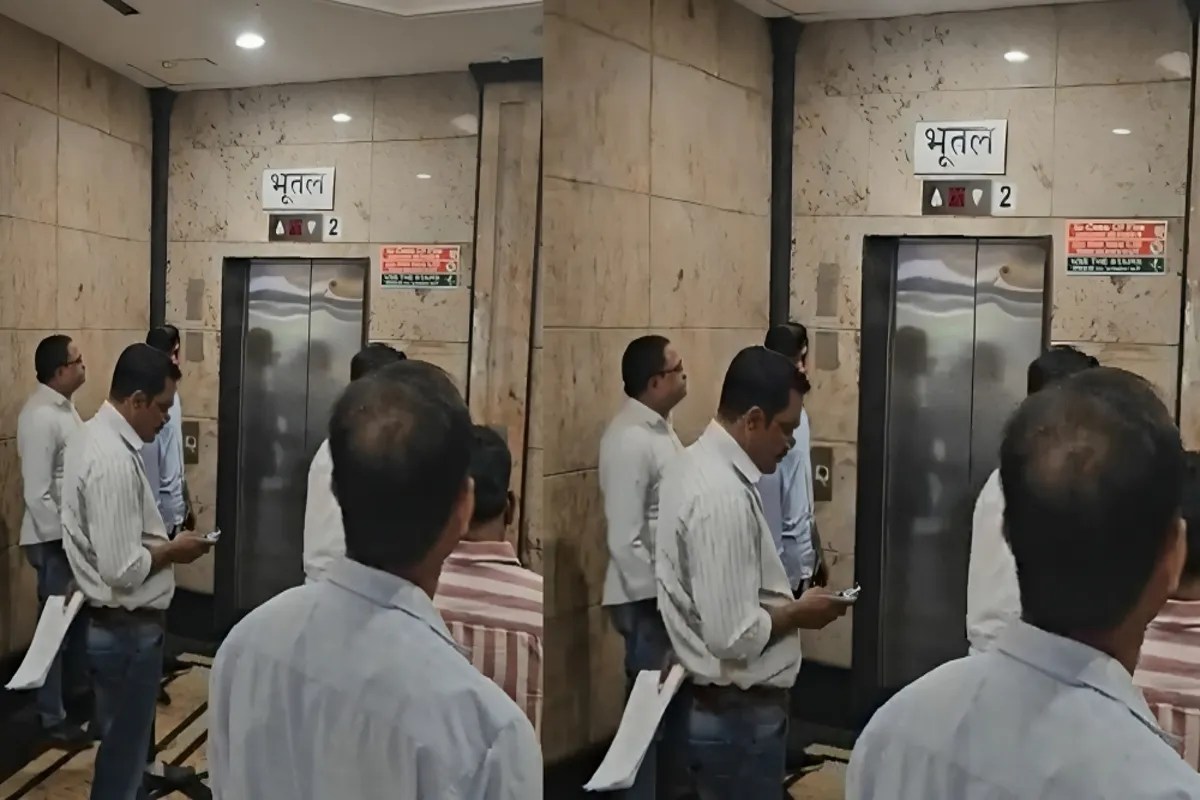 पंचम तल तक जाने वाली लिफ्ट में आई तकनीकी खराबी, वीवीआईपी लिफ्ट सुरक्षित; कर्मचारी से फोन पर संपर्क (फोटो सोर्स : भाषा WhatsApp News Group)