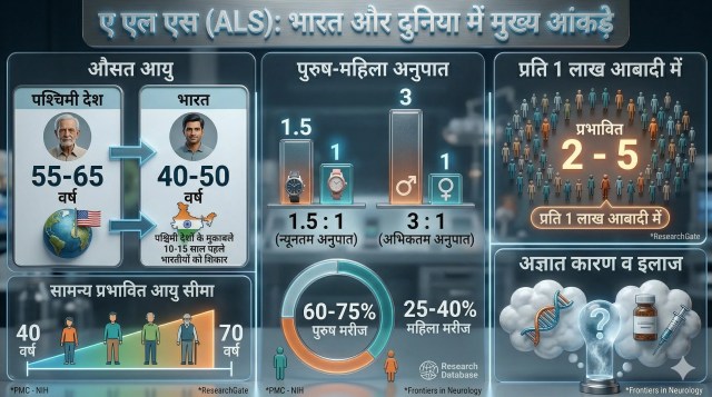 Amyotrophic lateral sclerosis meaning in hindi