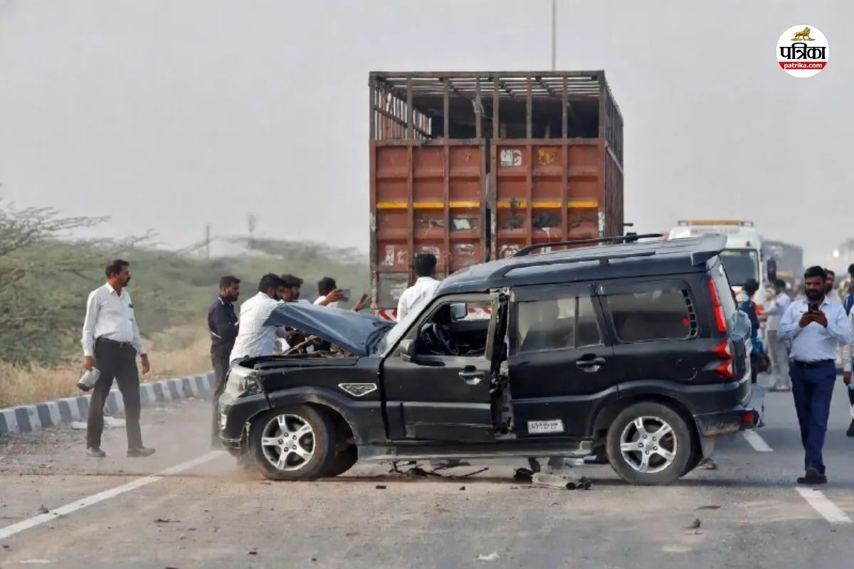 Rajasthan Bikaner Lunkaransar Bharatmala Expressway Horrific accident Scorpio collides with truck one tragic death two serious