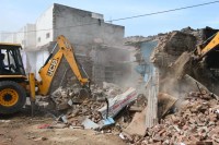 Bulldozer action Bharatpur