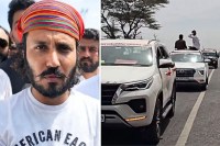 Singer Chotu Singh Raoana reaches Shiv Police Station with massive convoy to file FIR against MLA Ravindra Bhati
