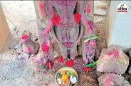 बम्हनी माता मंदिर में तोड़फोड़ (फोटो सोर्स- पत्रिका)