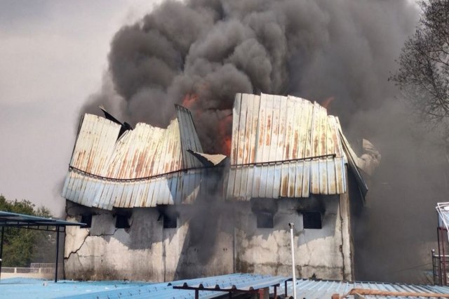 Huge fire in Ambikapur