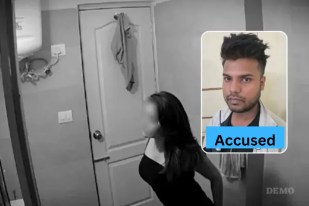 Hidden camera found in showroom washroom in Indore (Photo Source: Patrika)