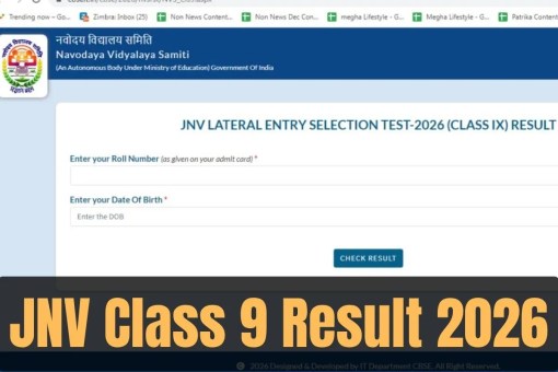 JNV Class 9 Result 2026 Out