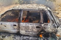 Jodhpur car fire, Barmer Road accident, Rajasthan car fire incident, Bhandoo village news, car fire driver death, suspicious car fire case, Jodhpur breaking news, Rajasthan crime news, car burned driver inside, petrol pump fire incident, driver burned alive case, Jodhpur police investigation, rural Rajasthan incident, tragic car fire news, Rajasthan latest news