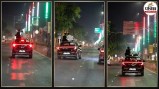Moradabad delhi highway car roof stunt viral