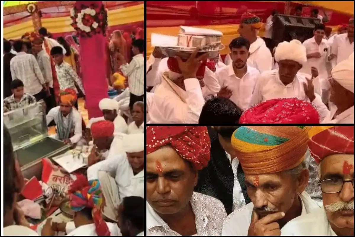 नागौर में चार भाई मायरा भरते हुए, चारों किसान परिवार से