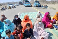 People protesting in Balochistan