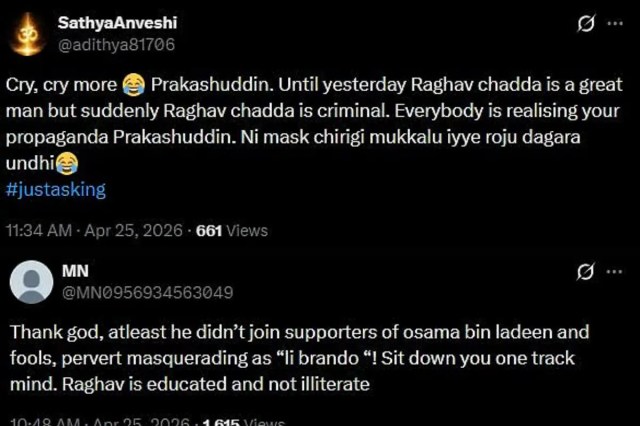 Prakash Raj Statement on Raghav Chadha